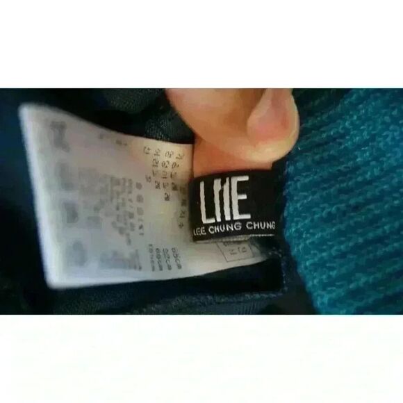 LIE by Lee Chung Chung Velvet Lace-Up Sleeve Top in Teal - Size S - Picture 14 of 15
